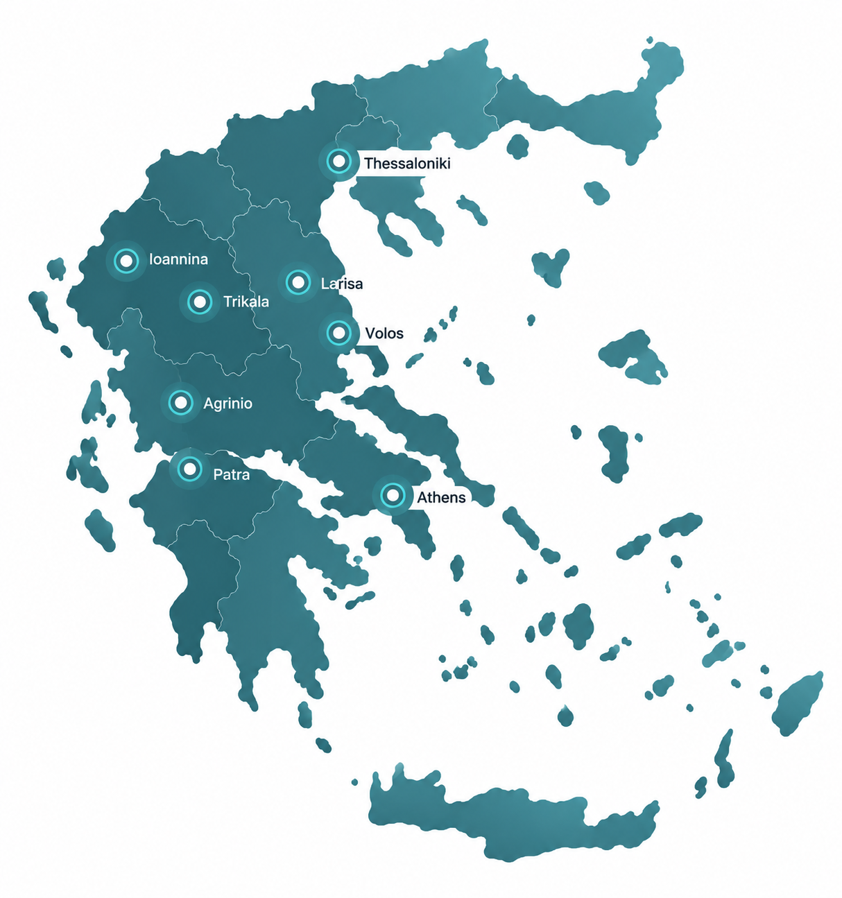 Χάρτης υπεραστικών προορισμών
